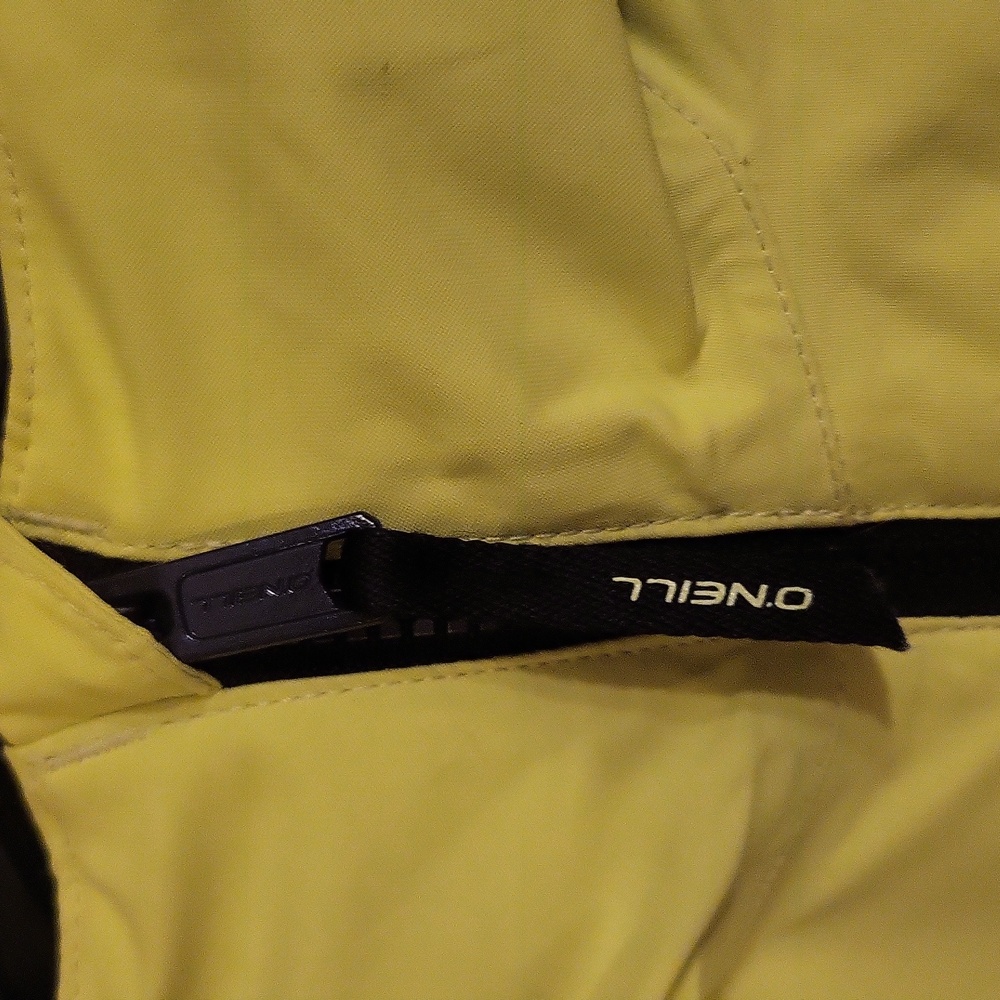 Boys Large 12 Oneill Snow Jacket Lime and Olive - Picture 3 of 9